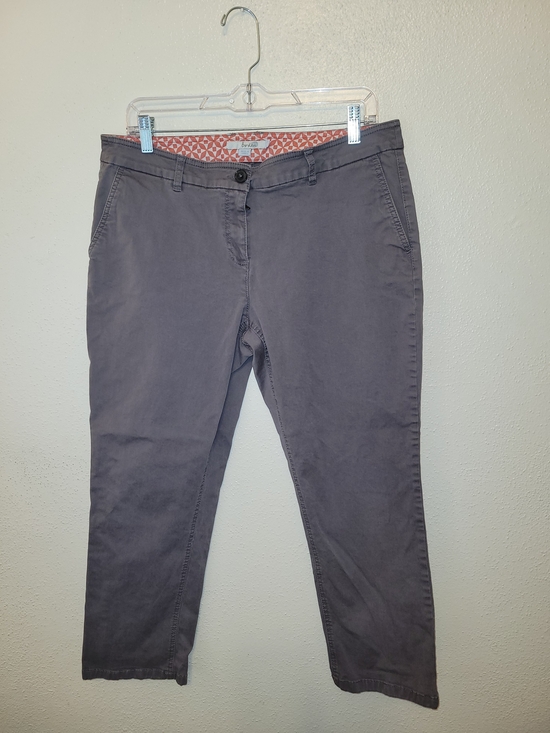 Boden Pants - Boden Richmond 7/8 Chino Pants Women 10R Gray Stretch Cotton Ankle Trousers